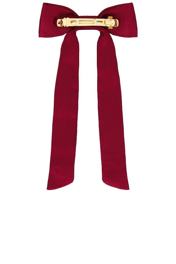 view 2 of 3 University Of Alabama Logo Hair Bow in White in Red