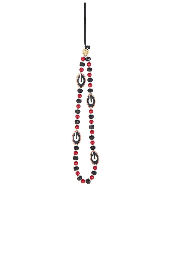 view 2 of 4 University Of Georgia Beaded Phone Charm in Multi