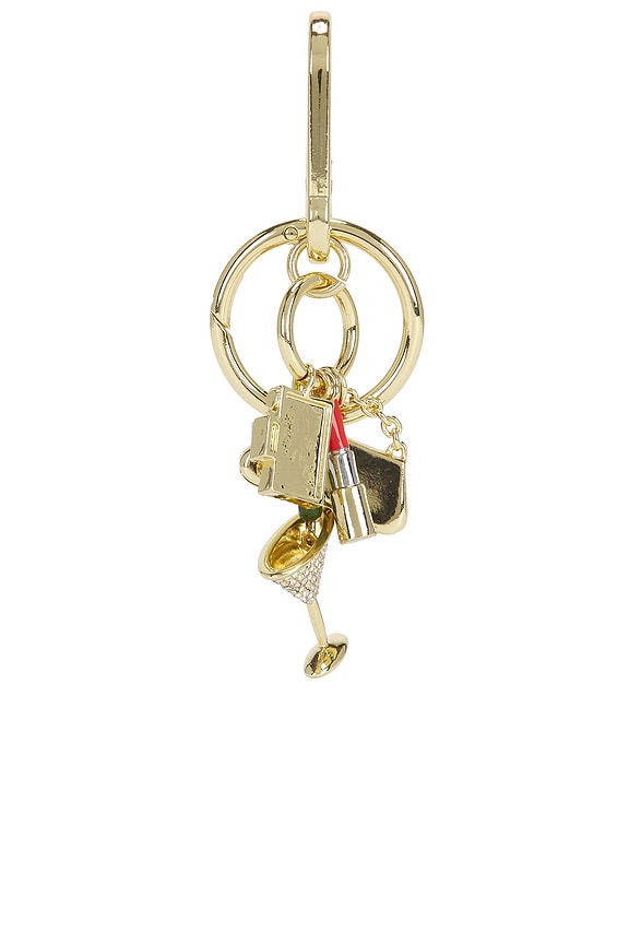 view 2 of 4 Sip, Slay & Sparkle Bag Charm in Multi & Gold