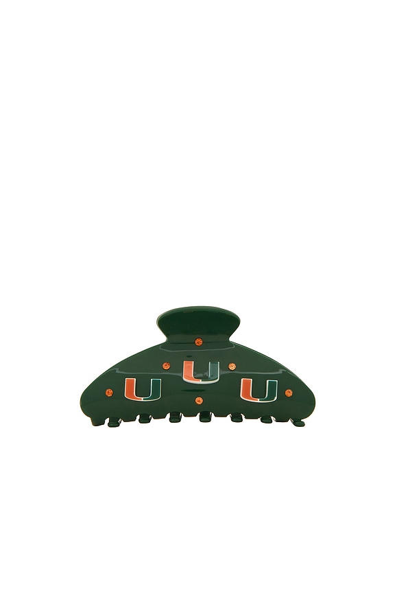 view 2 of 3 University Of Miami Hair Clip in Green