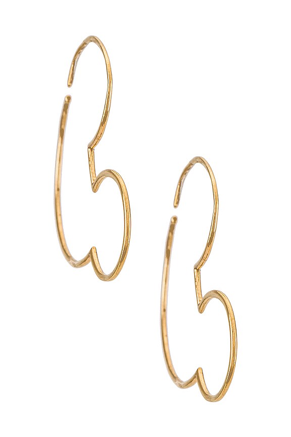 view 2 of 2 Mickey Mouse 18k Threader Hoops in Gold