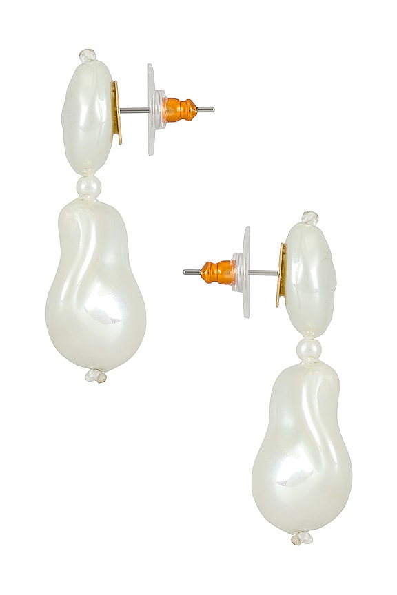 view 2 of 2 PENDIENTES ELLA in Pearl