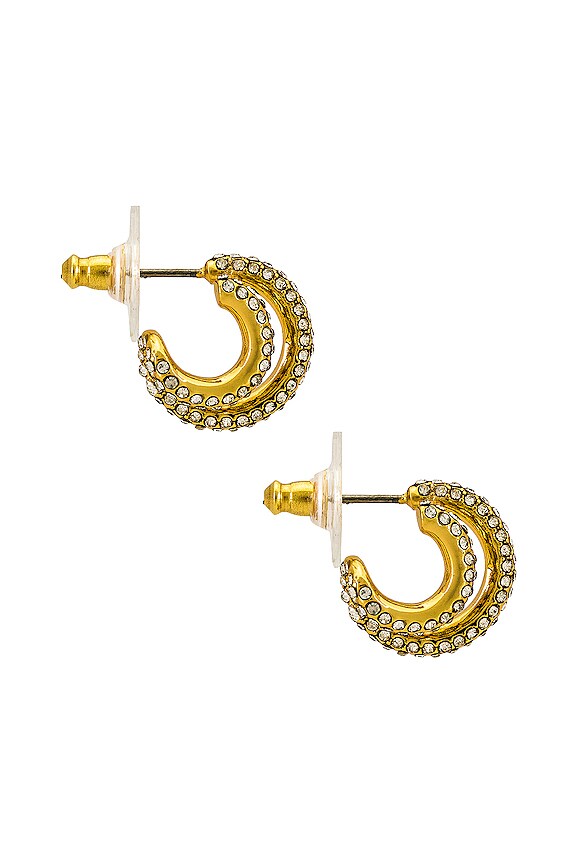 view 2 of 2 PENDIENTES CAITLIN in Gold