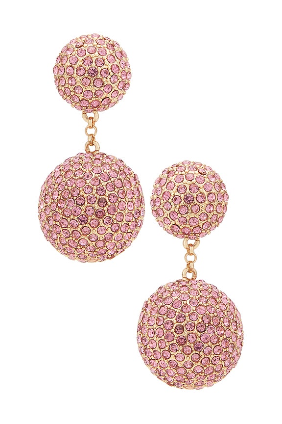 view 1 of 2 Lennon Drop Earrings in Gold & Pink