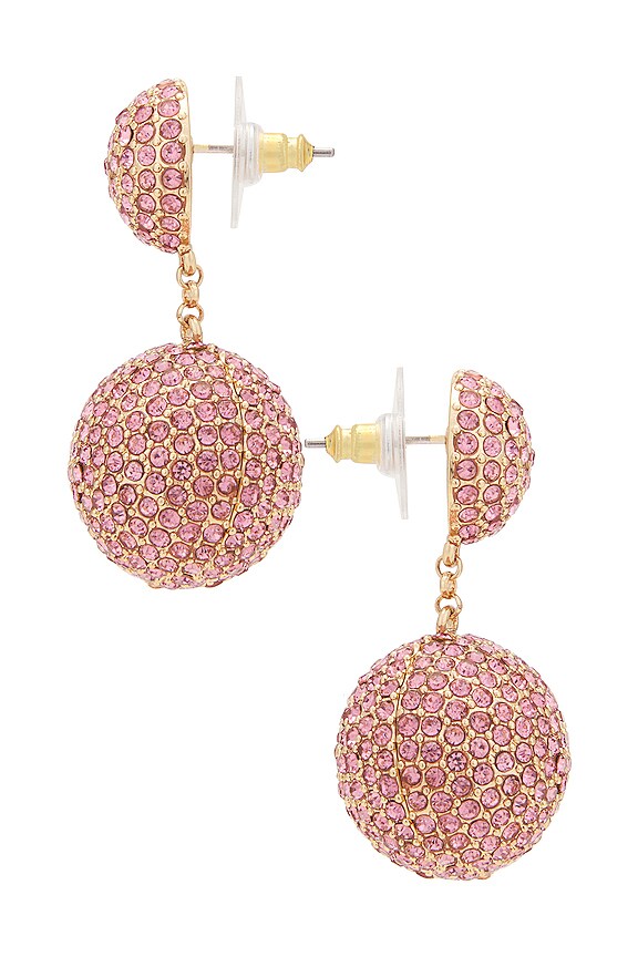 view 2 of 2 Lennon Drop Earrings in Gold & Pink