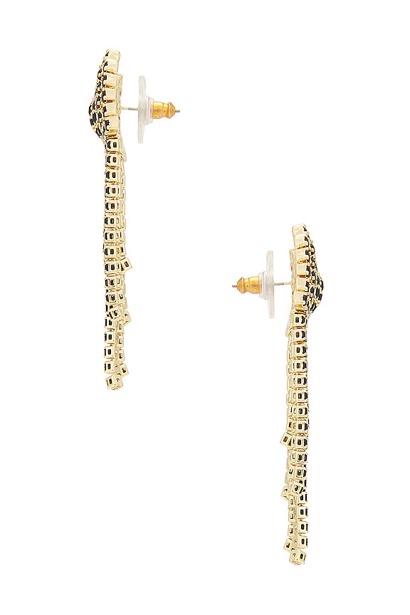 view 2 of 2 PENDIENTES SELENA in Black & Gold