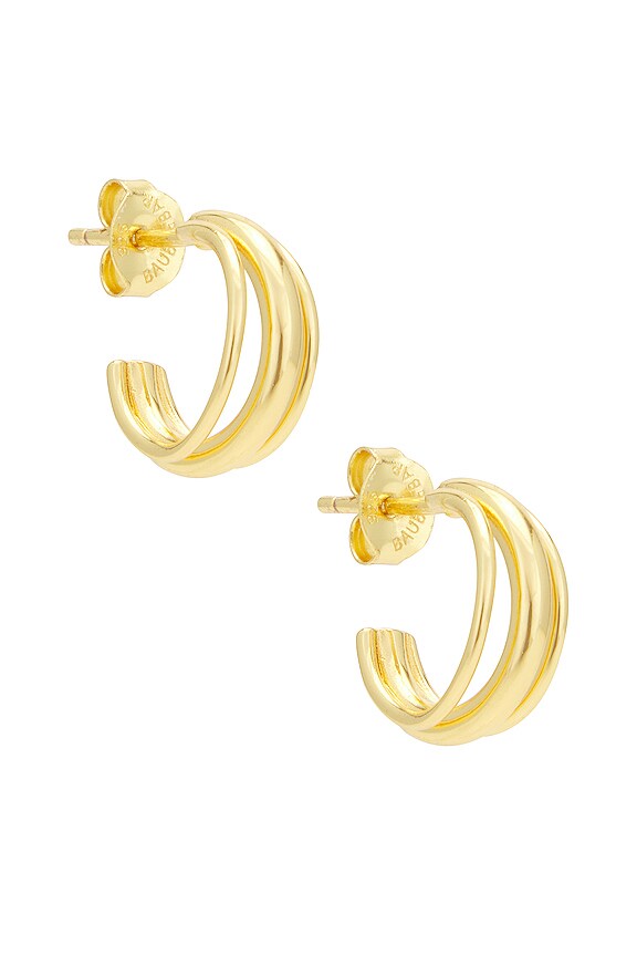 view 2 of 3 Bail Earrings in Gold