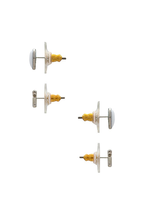 view 2 of 2 НАБОР СЕРЬГ MRS in Silver & White