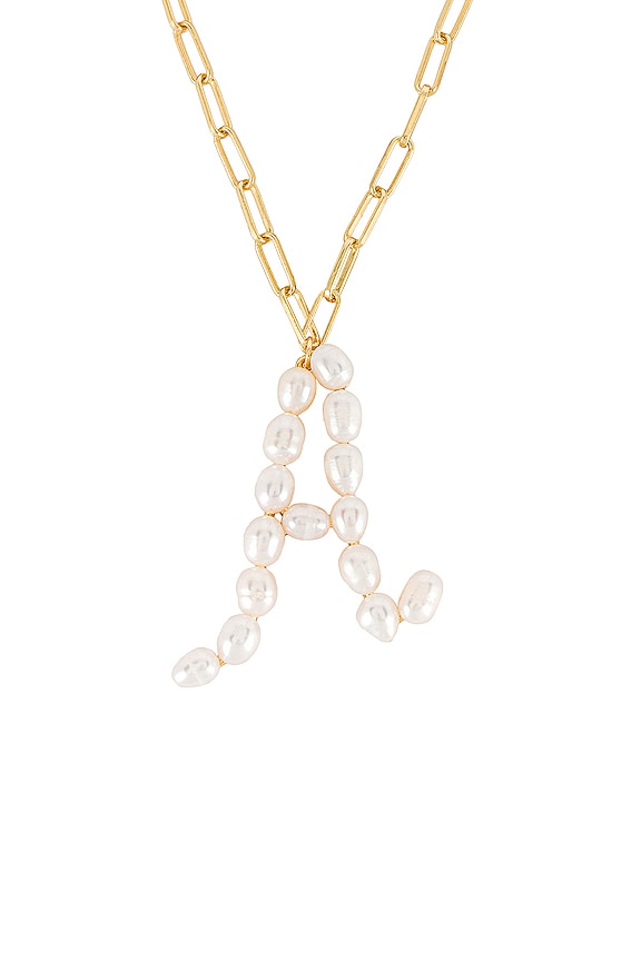 BaubleBar Blair Hera Pearl Initial Pendant Necklace in Pearl