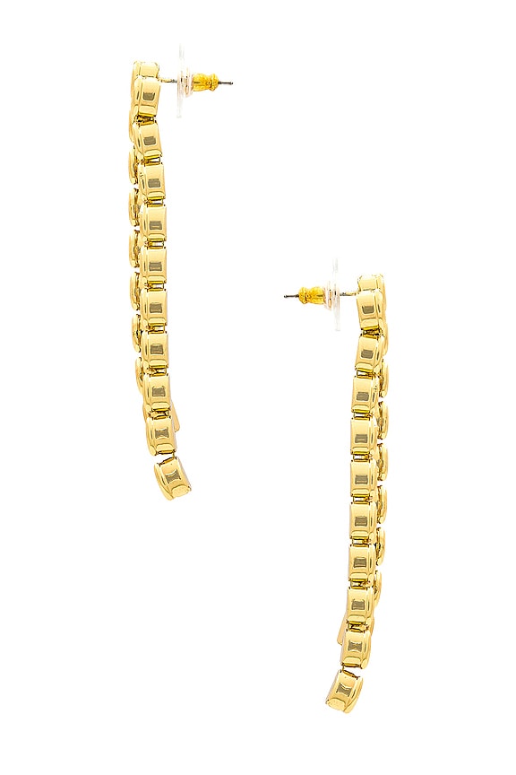 view 2 of 2 AVA 귀걸이 in Gold & Clear