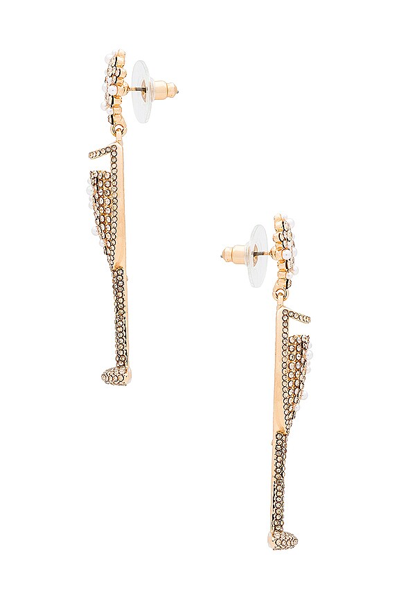 view 2 of 2 Champagne Glass Earring in Gold