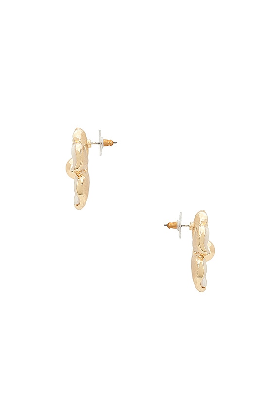 view 2 of 2 Baby Bloomer Earrings in White