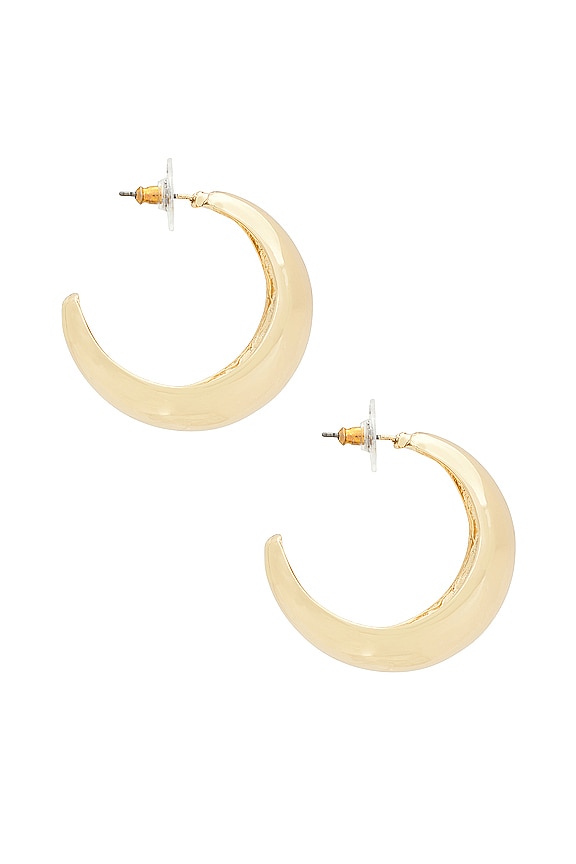 view 2 of 3 Bubble Hoop Earrings in Gold
