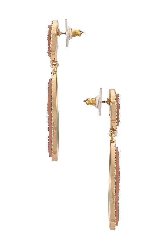 view 2 of 2 Moonlight Druzy Drop Earrings in Blush