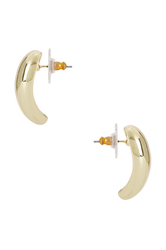view 2 of 2 Large Heart Huggie Earrings in Gold