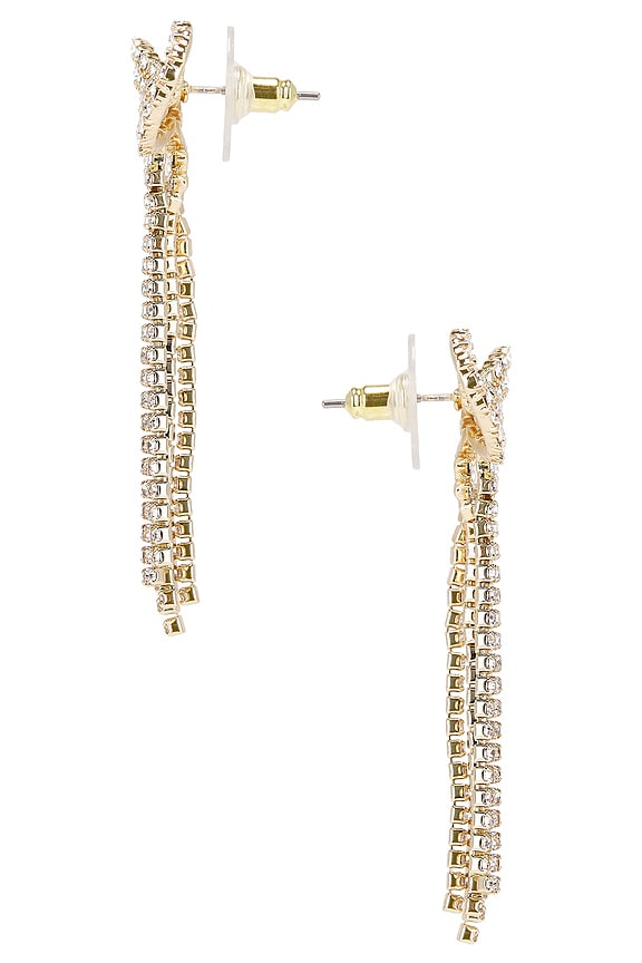 view 2 of 2 PENDIENTES CON LAZO NICCI in Clear