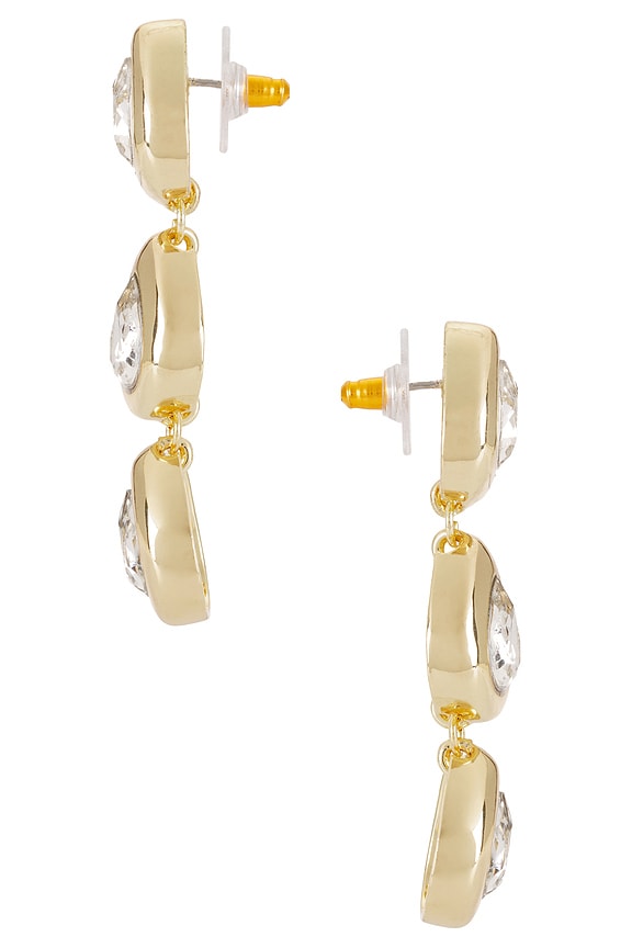 view 2 of 2 PENDIENTES LARGOS in Gold