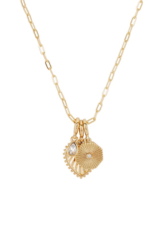 view 2 of 2 Heart Cluster Charm Necklace in Heart & Gold