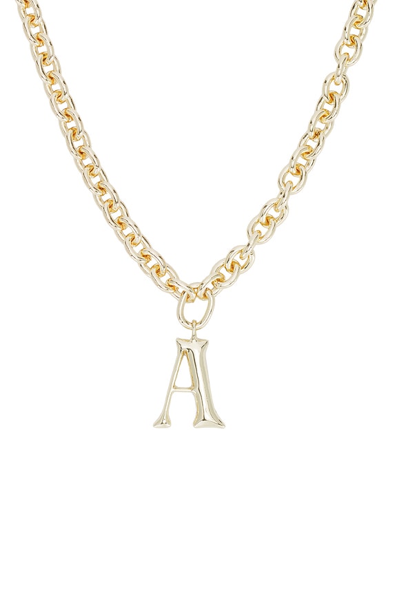 view 2 of 2 Initial Chain Necklace in Gold