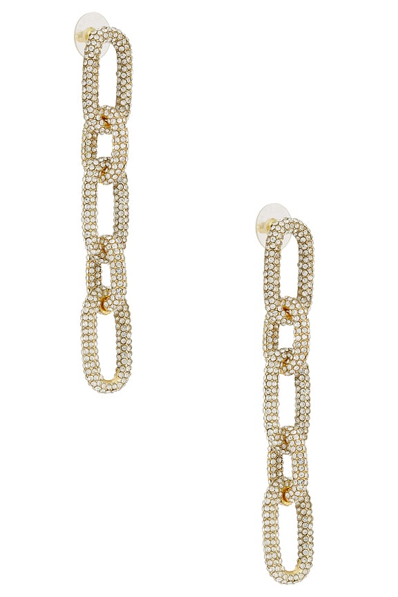 view 2 of 3 Nova Chain Earrings in Clear