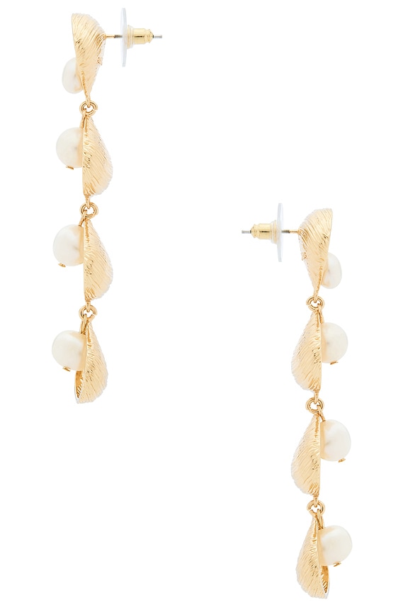 view 2 of 2 Margaret Statement Earrings in Pearl