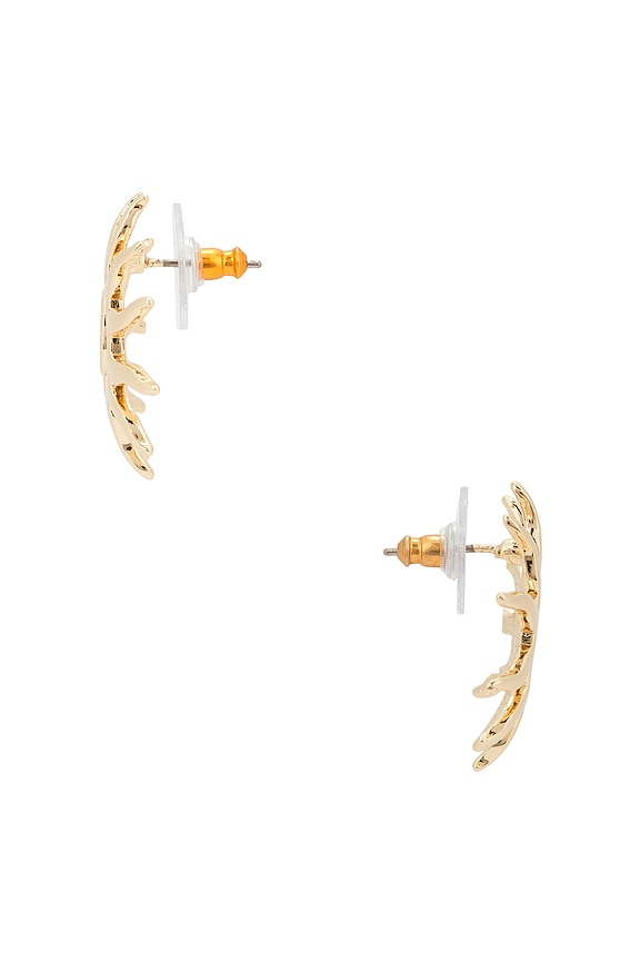 view 2 of 2 КРУПНЫЕ СЕРЬГИ СТЕЙТМЕНТ CYRA in Gold