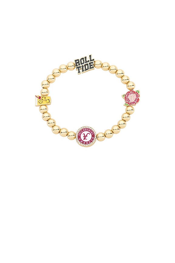 view 2 of 3 University Of Alabama Mixed Icon Pisa Bracelet in Gold