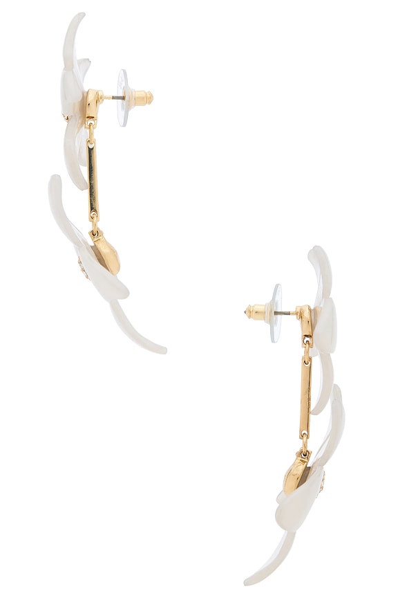 view 2 of 2 Faye Floral Earrings in White & Gold