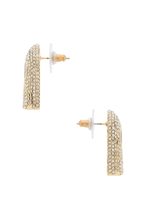 view 2 of 2 СЕРЬГИ-ГВОЗДИКИ SHIMMER in Clear & Gold