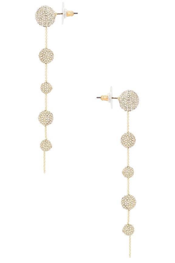 view 2 of 2 Pave Blair Drop Earrings in Clear