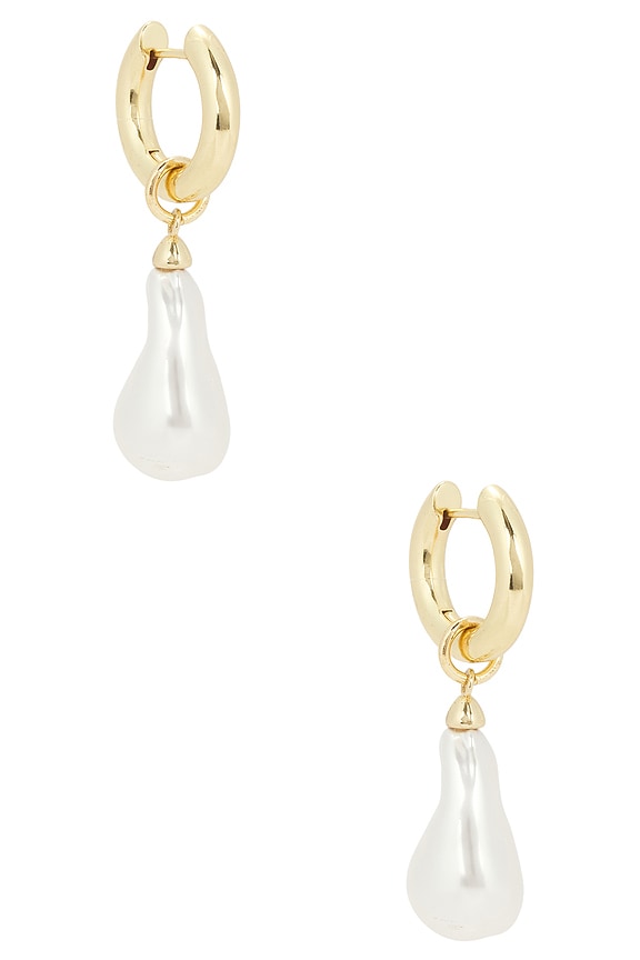 view 1 of 3 КРУПНЫЕ СЕРЬГИ СТЕЙТМЕНТ TEAGAN PEARL in Pearl