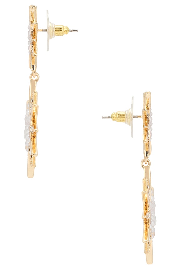 view 2 of 2 BOUCLES D'OREILLES FANTAISIE LYRA STARBURST in Clear