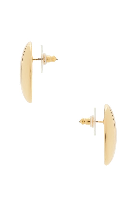 view 2 of 2 Oval Statement Stud Earrings in Gold