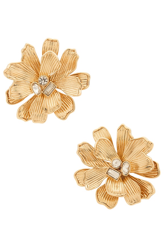 view 1 of 2 Floral Statement Earrings in Clear