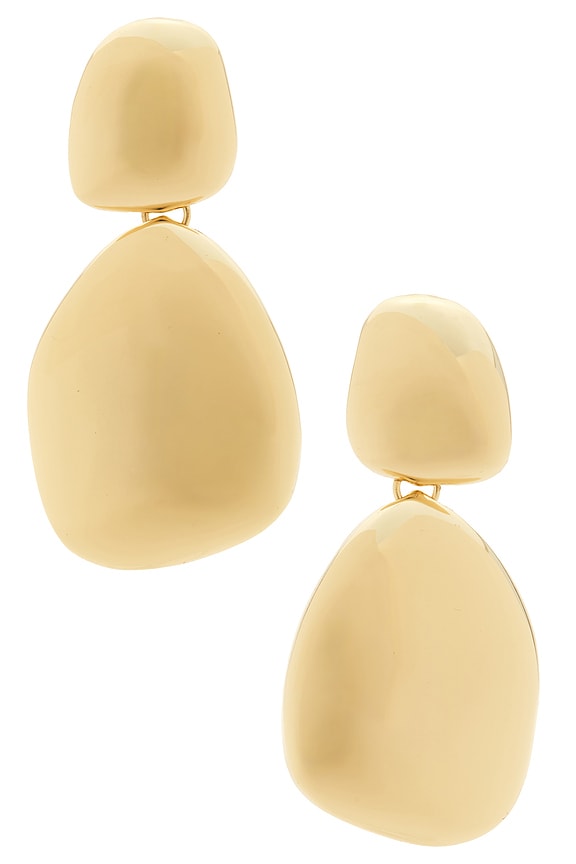 view 1 of 2 Organic Statement Earrings in Gold