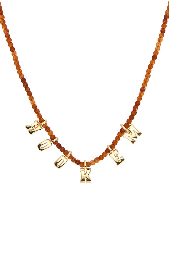 view 2 of 2 University Of Texas At Austin Beaded Slogan Necklace in Multi