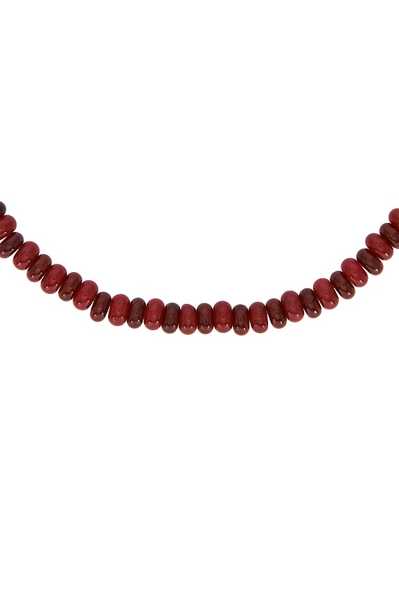 view 2 of 2 COLLIER AVEC PERLES JOYCE in Red