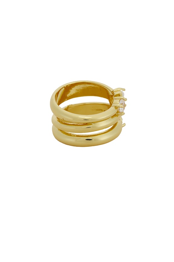 view 2 of 3 Angela Gold Ring Set in Clear