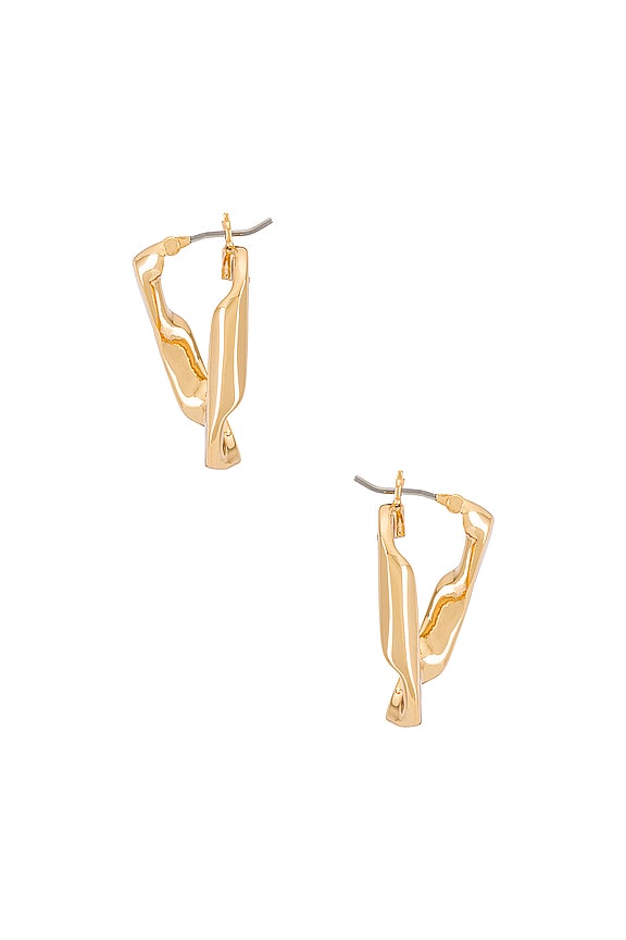 view 2 of 2 Michel Large Curb Chain Stud Earrings in Gold