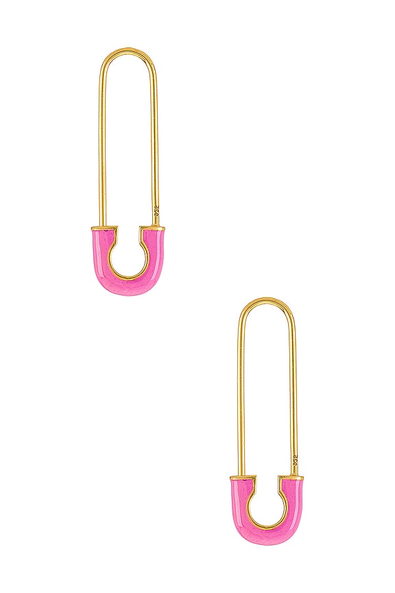 view 2 of 2 PENDIENTE SAFETY PIN in Pink