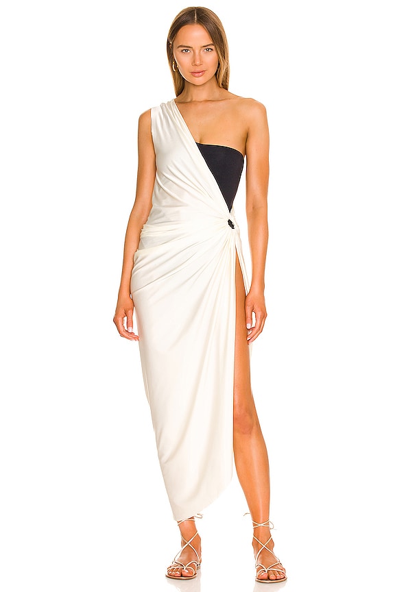 view 1 of 5 Nikka Dress in Vanilla & Black