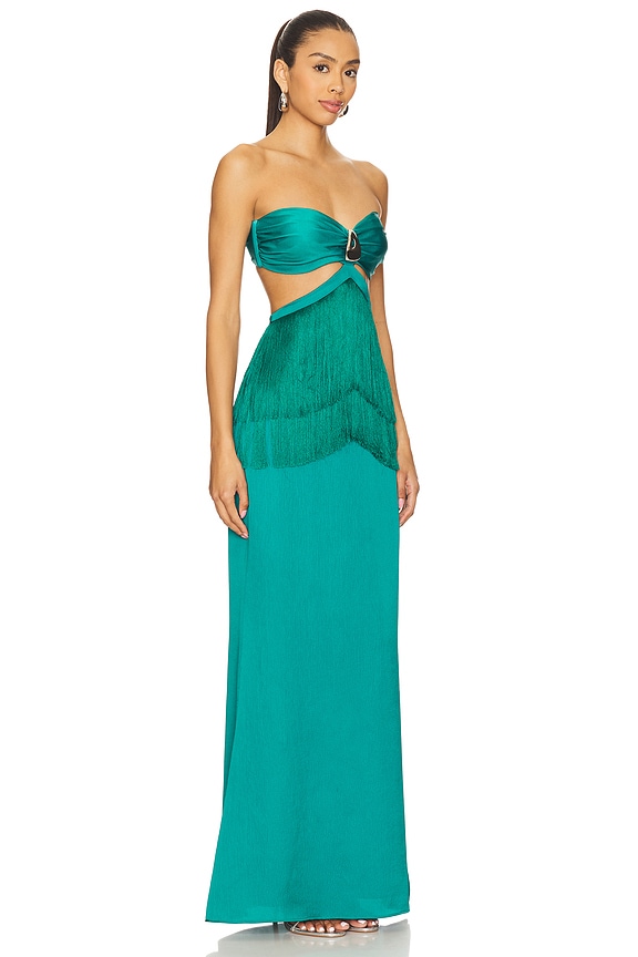 view 2 of 4 Dua Dress in Emerald Green