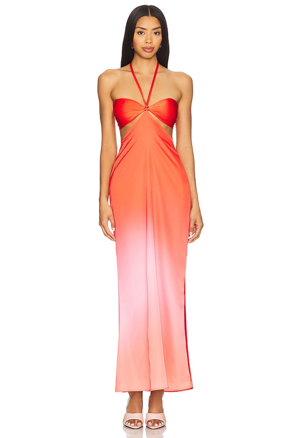 view 2 of 4 ROBE MAXI RIRI in Off Red