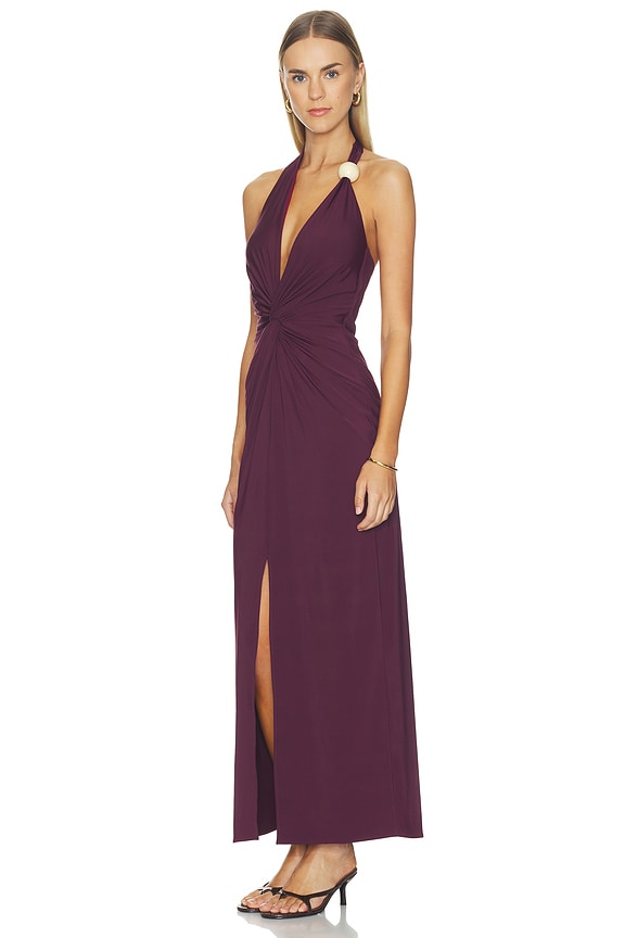 view 2 of 3 Eleonora Maxi Dress in Black Cherry Red