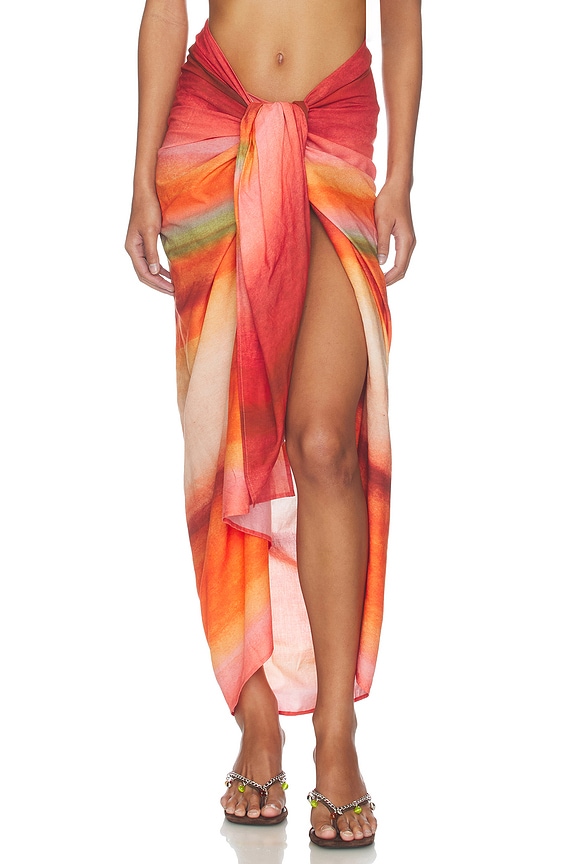 view 1 of 6 Malaki Maxi Pareo Skirt in Mil Colores