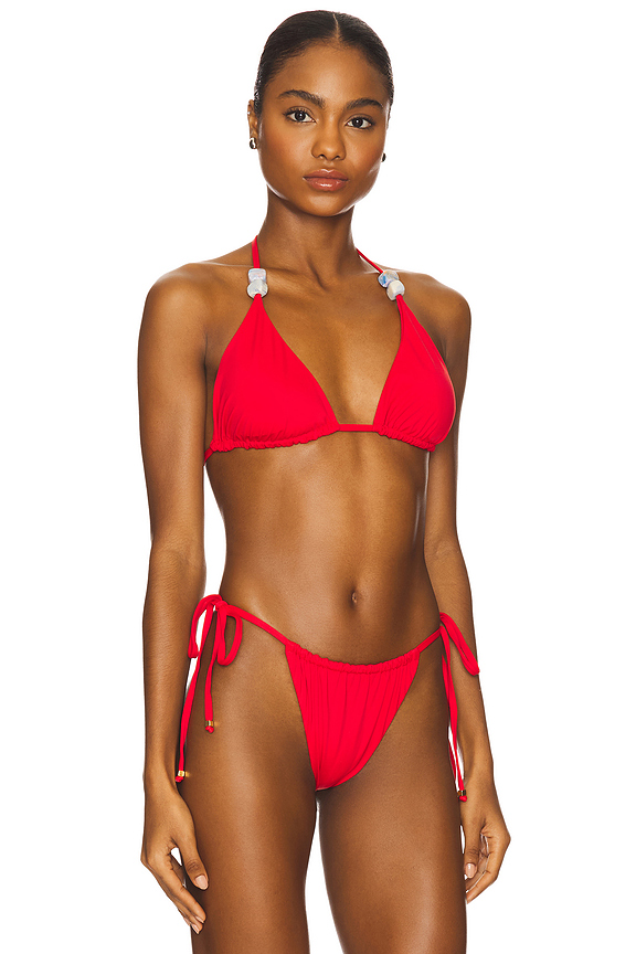 view 2 of 4 Kaia Bikini Top in Fire Red