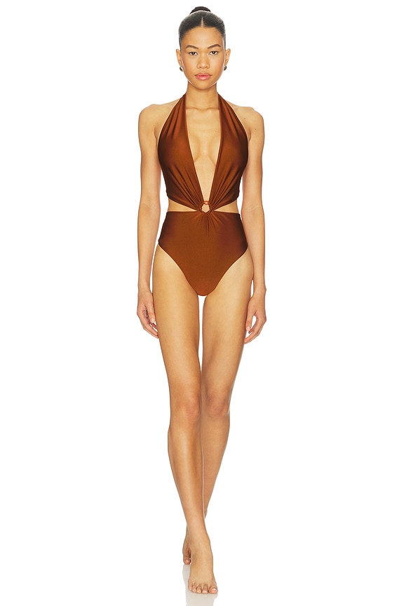 view 1 of 3 Selena One Piece in Burnt Orange