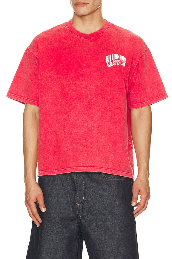 view 1 of 4 T-SHIRT FADED CURVE in Red