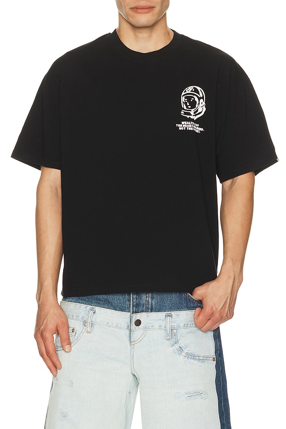 view 2 of 4 Text Cropped Tee in Black