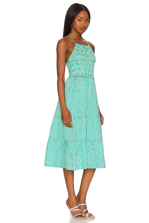 view 2 of 3 Tropical Splash Dress in Vivid Green